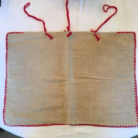 🪢 Boho Embroidered Burlap Wall Hanging - Picture 4 of 4